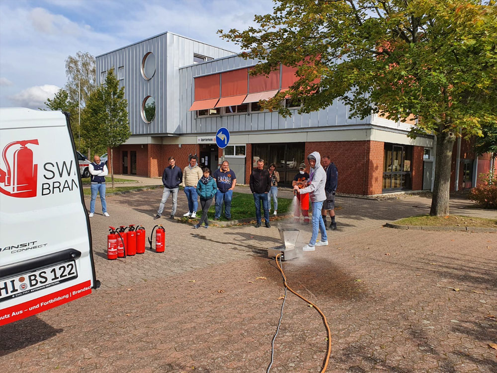 Praxistest für Brandschutzhelfer