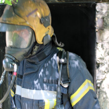 Feuerwehrmann im Einsatz